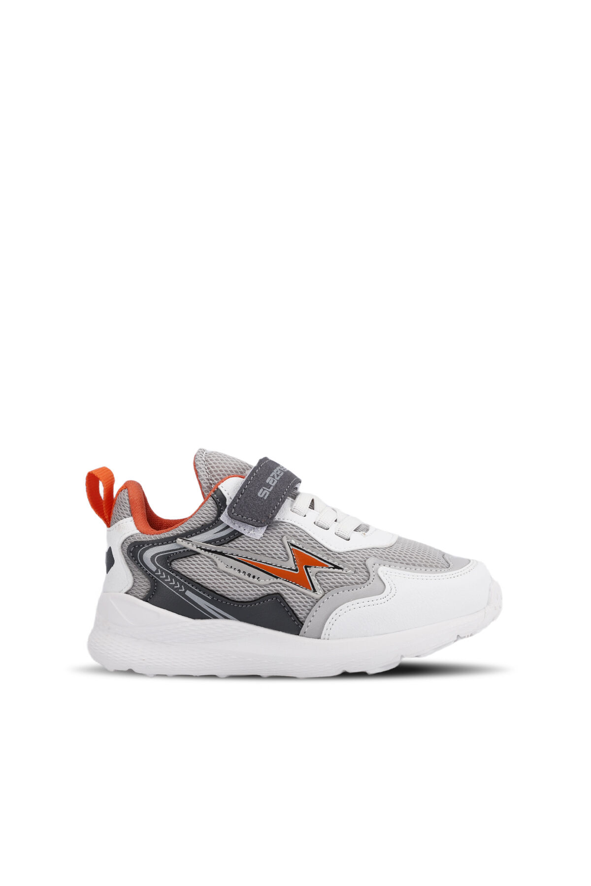 Slazenger KAORU IN Kız Çocuk Cırt Cırtlı Gri / Turuncu Sneaker