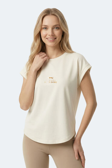 Slazenger KAPA Kadın Ekru Tişört — 5