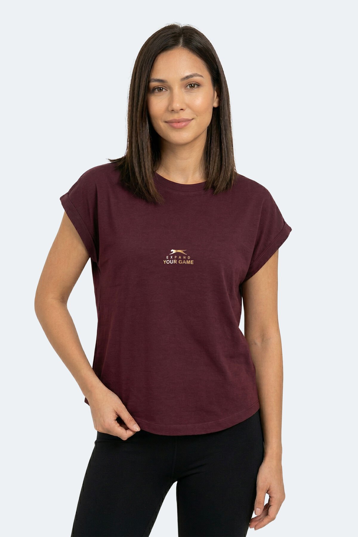 Slazenger KAPA Kadın  Mürdüm Tişört