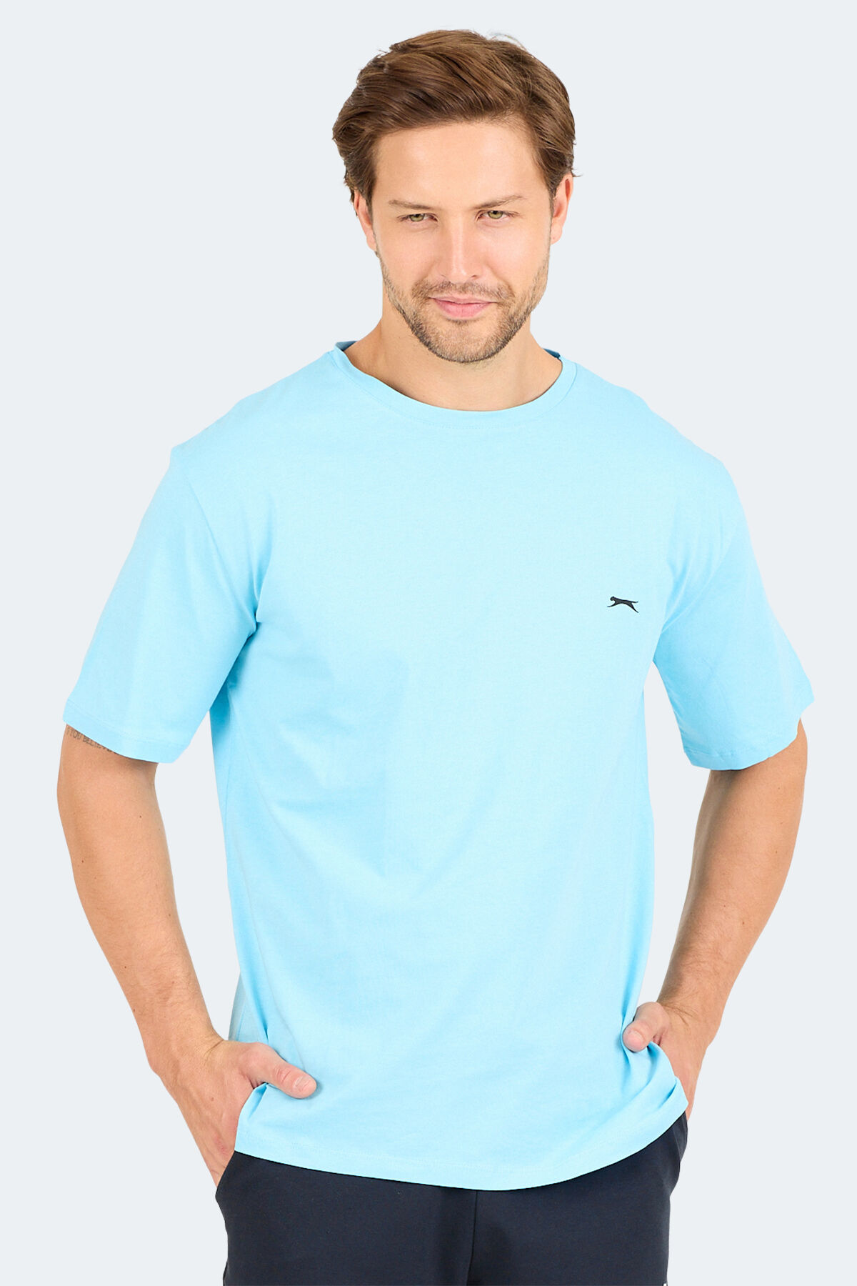 Slazenger KARNEN IN Oversize Erkek Baskılı Nane Tişört