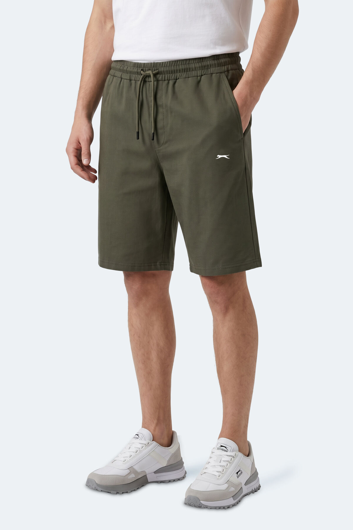 Slazenger KASEY Erkek Pamuklu Haki Şort