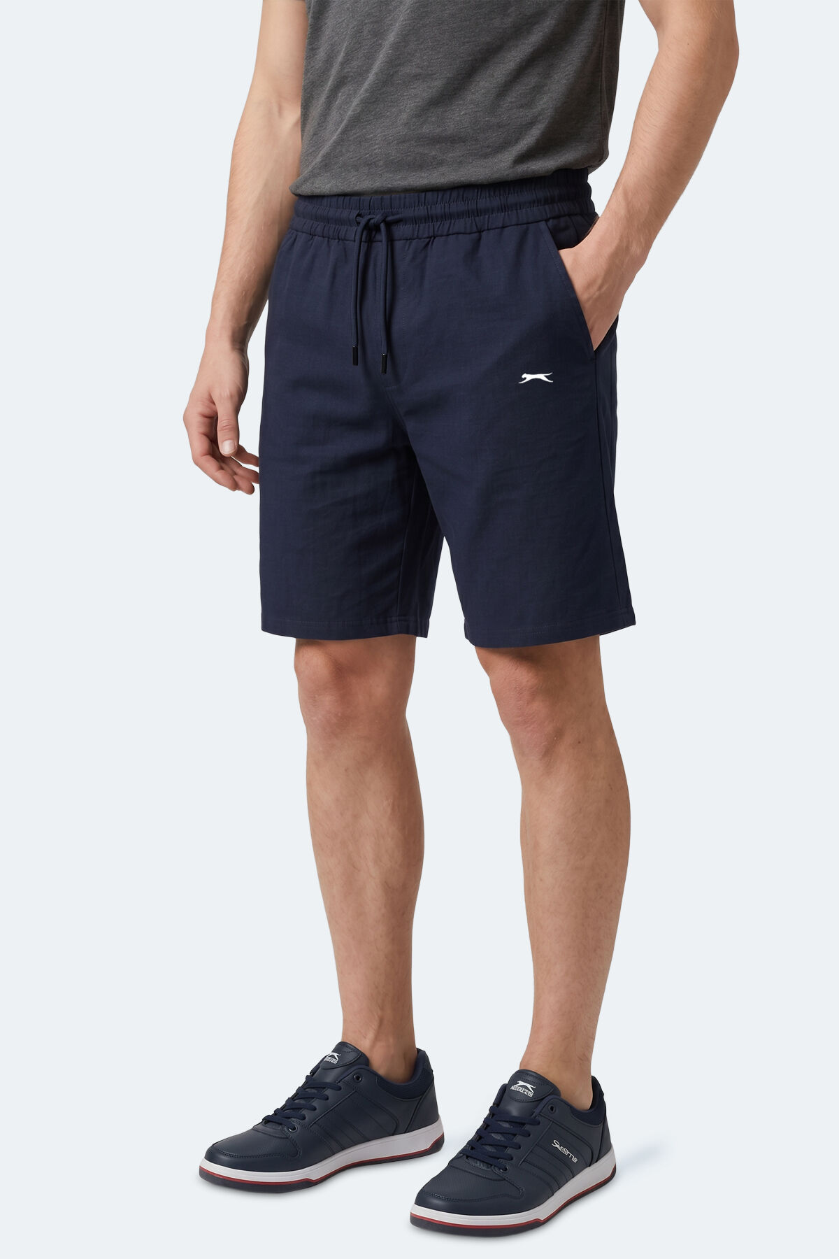 Slazenger KASEY Erkek Pamuklu Lacivert Şort