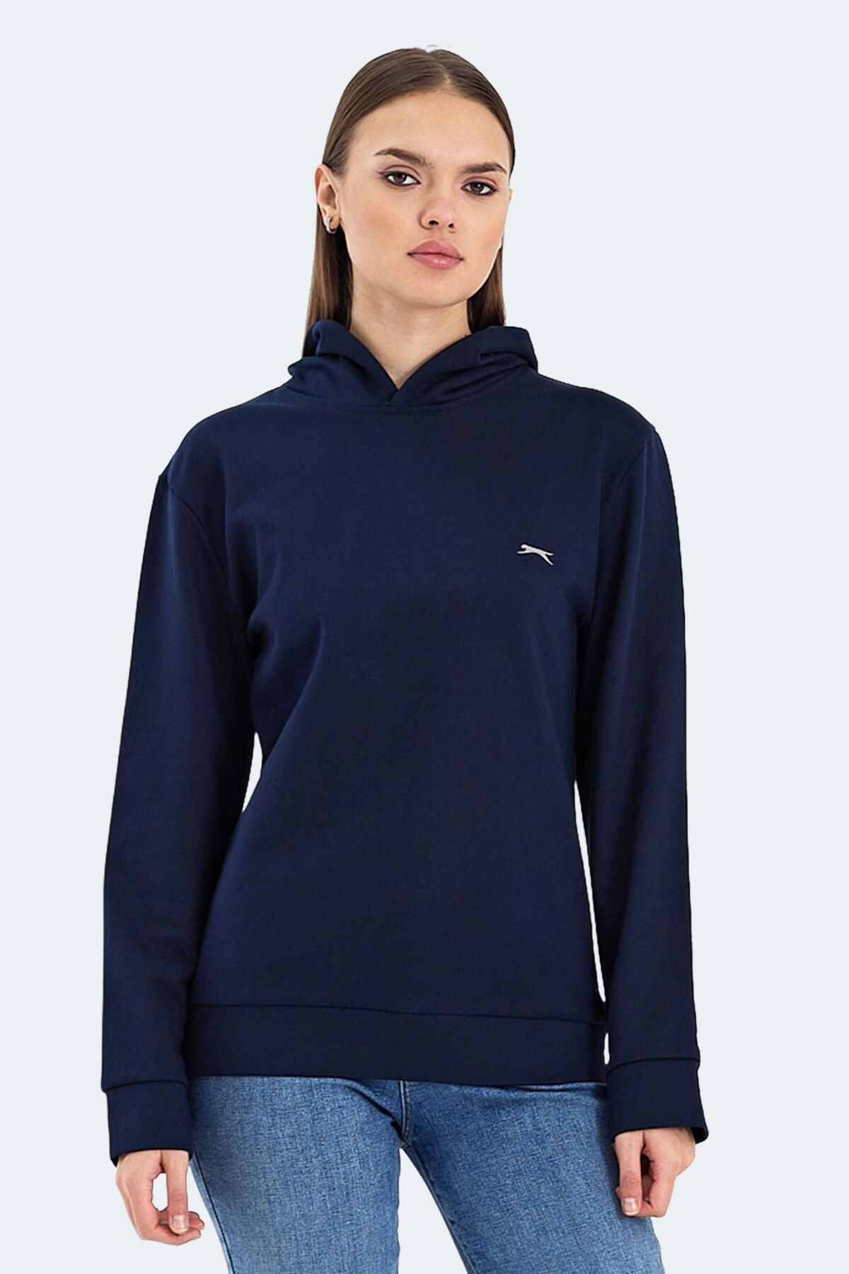 Slazenger KATHY IN Kadın Kapüşonlu Lacivert Sweatshırt