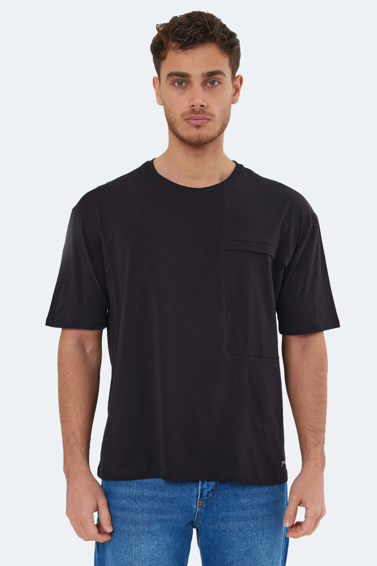 Slazenger KAURI IN Oversize Erkek  Siyah Tişört