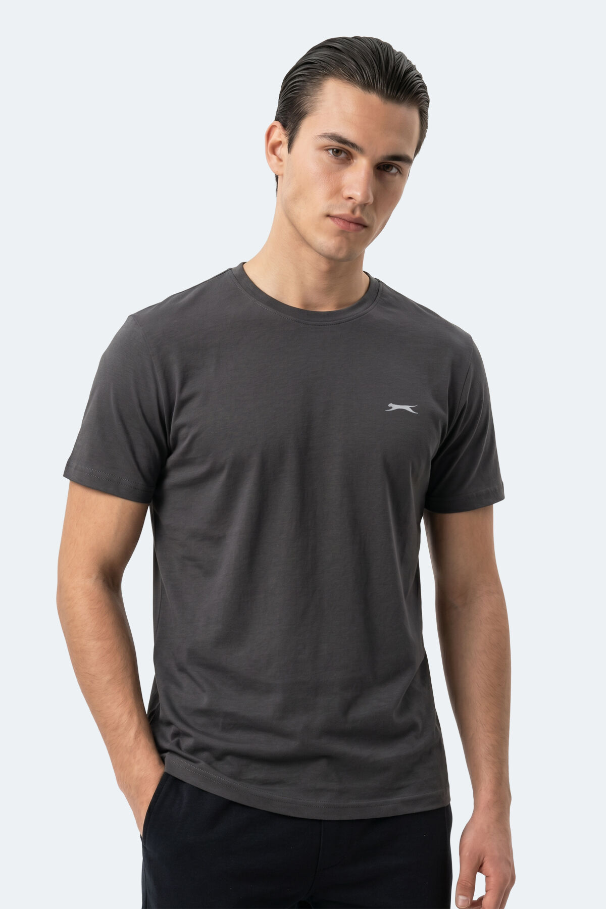 Slazenger KEANU Erkek  Koyu Gri Tişört