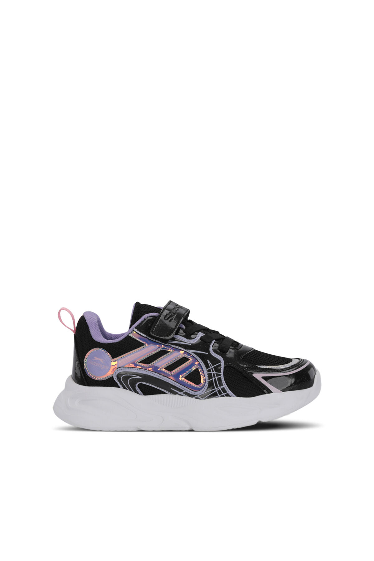 Slazenger KELSY Kız Çocuk Cırt Cırtlı Siyah / Mor Günlük Spor Ayakkabısı