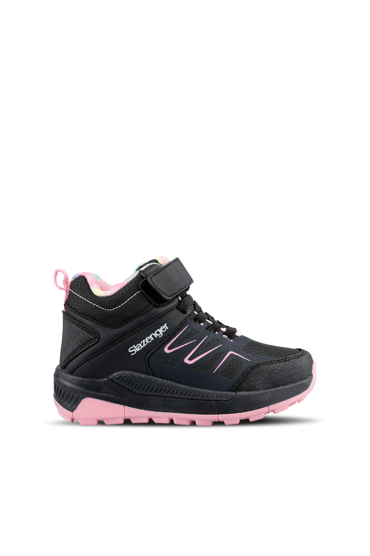 Slazenger KENTON I Unisex Çocuk Cırt Cırtlı Siyah / Pembe Bot