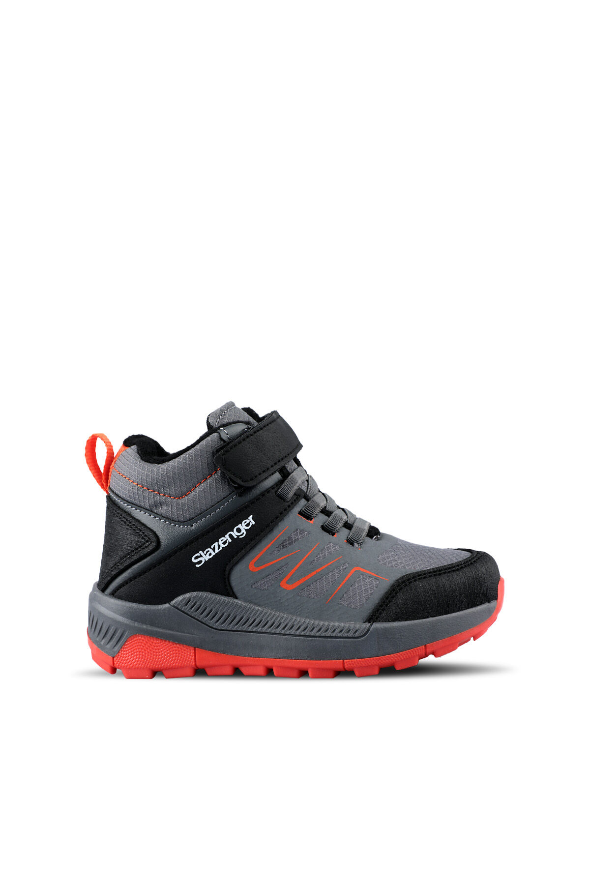 Slazenger KENTON I Unisex Çocuk Cırt Cırtlı Koyu Gri Bot