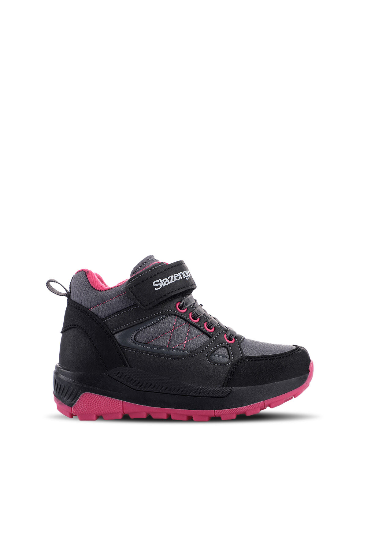 Slazenger KESHA IN Unisex Çocuk Cırt Cırtlı Siyah / Fuşya Bot