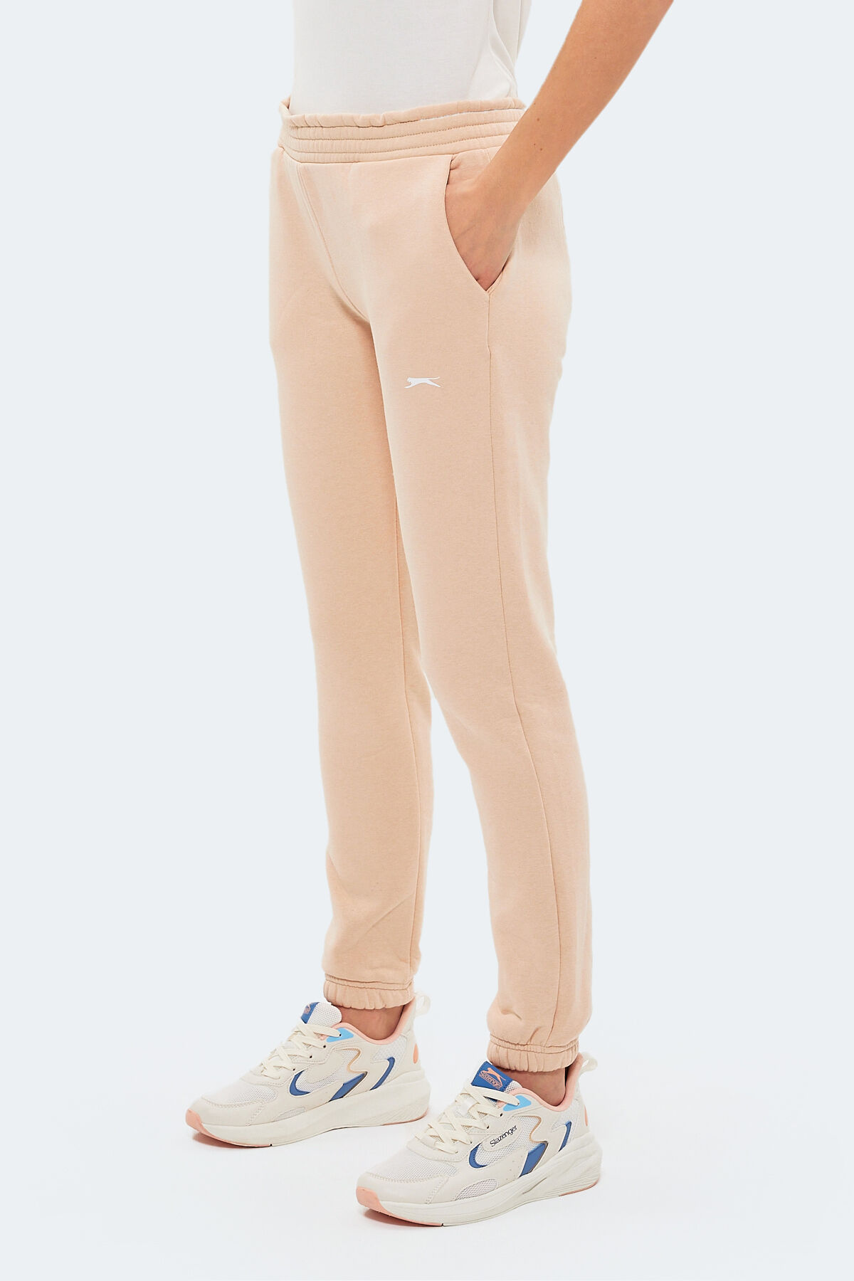 Slazenger KEVORK IN Kadın Cepli Slim Fit Bej Eşofman Altı