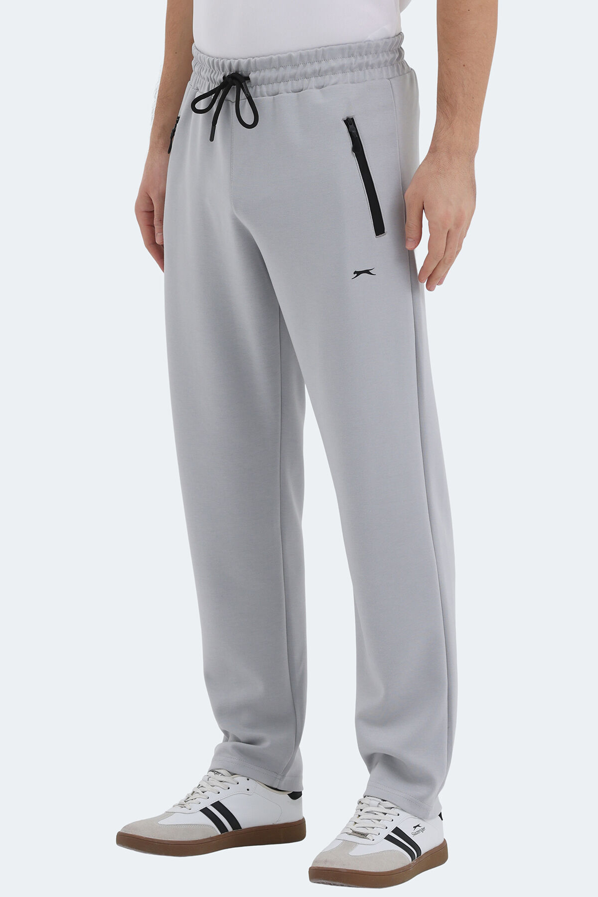 Slazenger KINGSTOR I Erkek Fermuar Cepli Gri Eşofman Altı