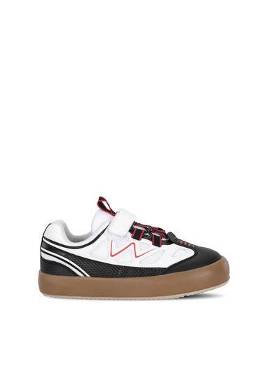 Slazenger KOBALT I Unisex Çocuk Cırt Cırtlı Beyaz / Siyah Günlük Spor Ayakkabısı - 1 Alana 1 Bedava