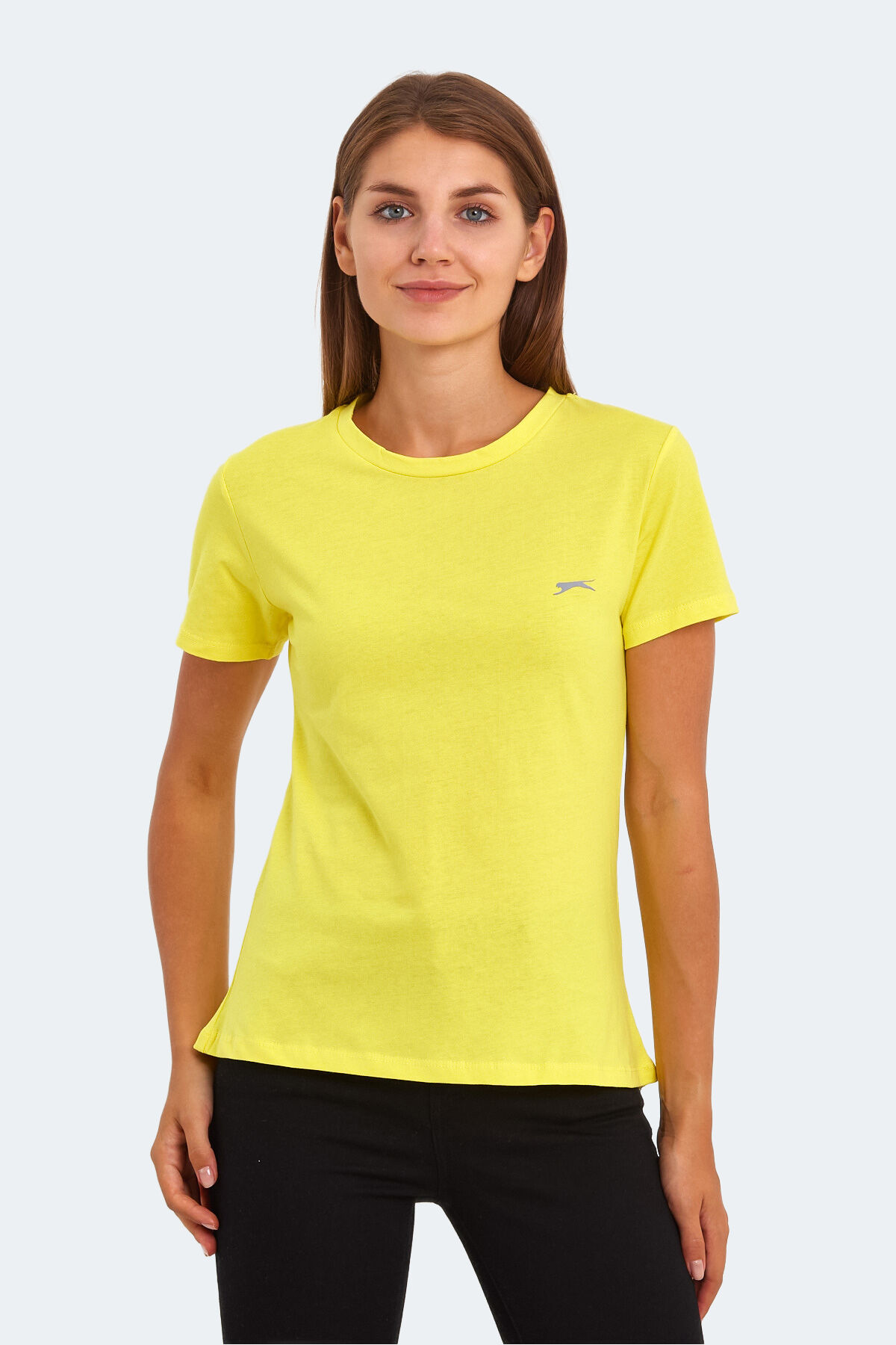 Slazenger KORNELI I Kadın Slim Fit Sarı Tişört