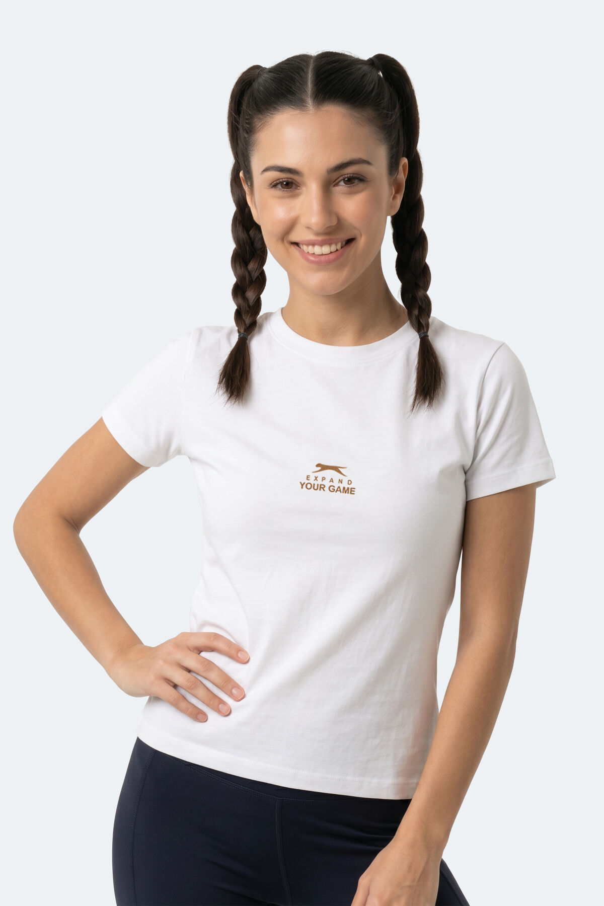 Slazenger KOSTA Kadın Baskılı Ekru Tişört
