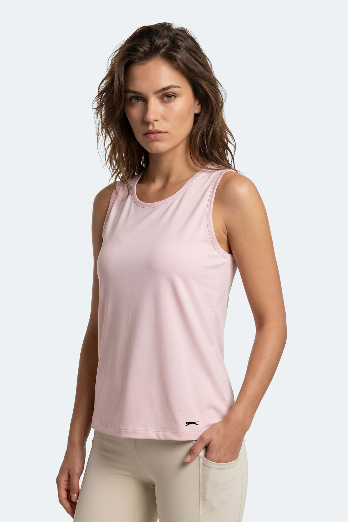 Slazenger KUNDE Kadın Kolsuz Açık Pembe Atlet