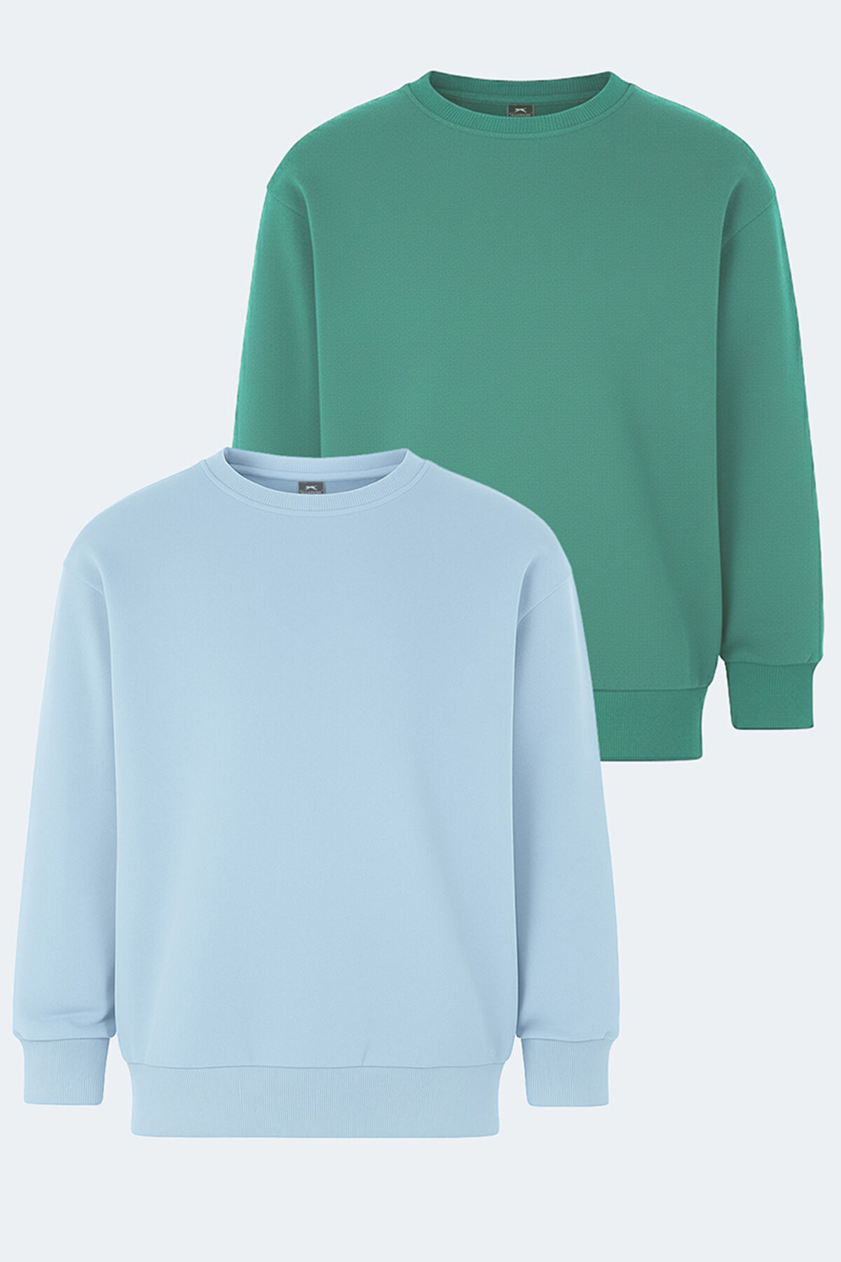 Slazenger LOGAN 2 li set Unisex Çocuk  Yeşil - Mavi Sweatshırt