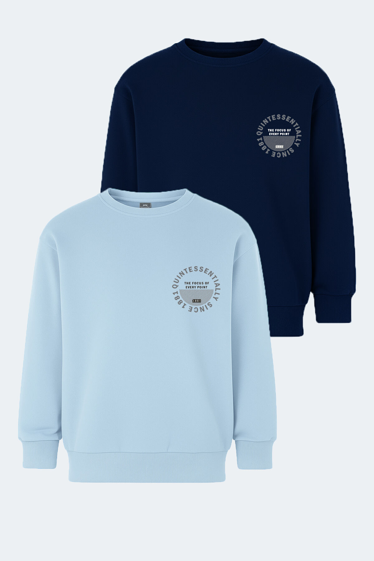 Slazenger LONE 2 li Set Unisex Çocuk  Lacivert - Mavi Sweatshırt