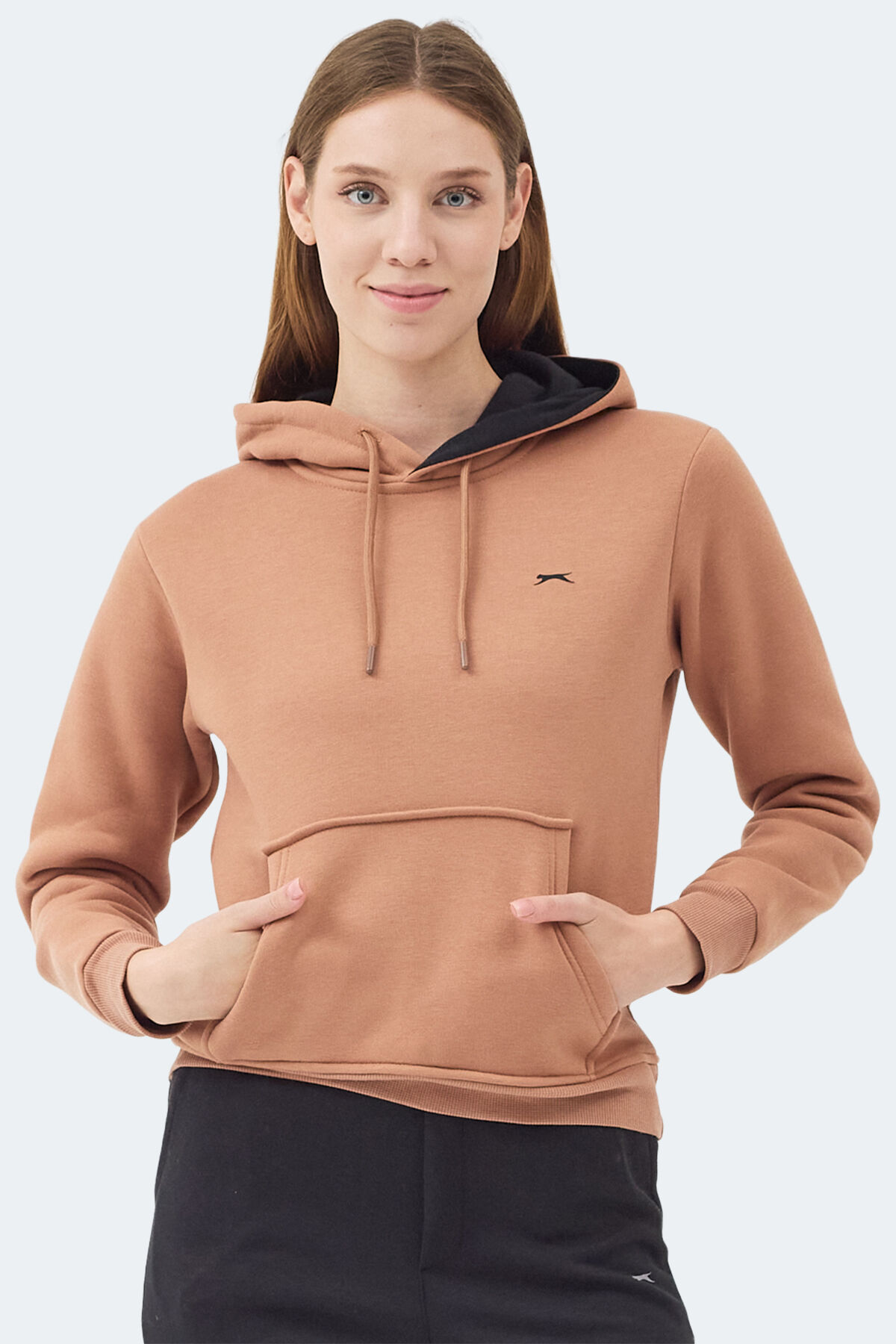 Slazenger MISTY  I Kadın Kapüşonlu Camel Sweatshırt