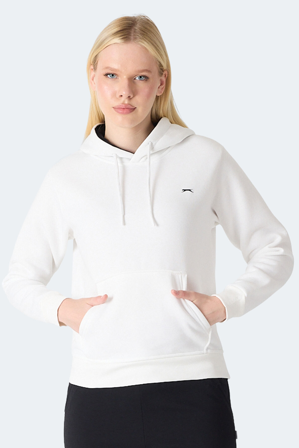 Slazenger MISTY  I Kadın Kapüşonlu Ekru Sweatshırt
