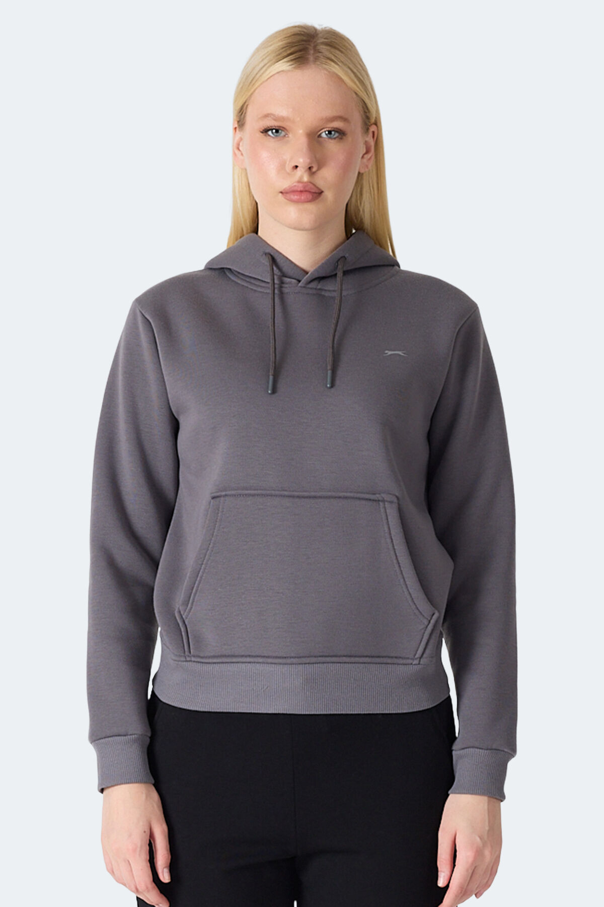 Slazenger MISTY  I Kadın Kapüşonlu Gri Sweatshırt