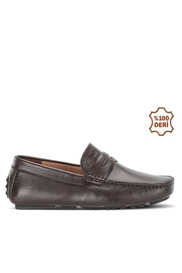 Slazenger MONTANA I Erkek Deri Kahve Comfort - 1 Alana 1 Bedava