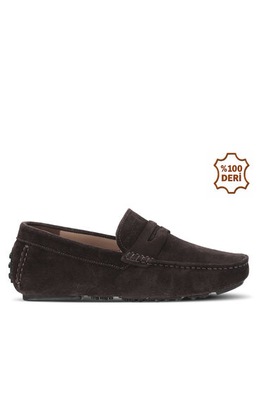 Slazenger MONTANA I Erkek Deri Kahve Süet Comfort - 1 Alana 1 Bedava
