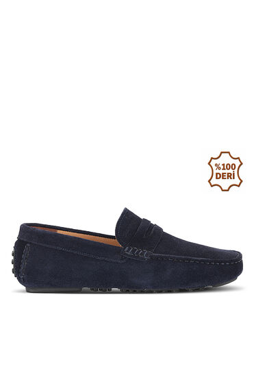Slazenger MONTANA I Erkek Deri Lacivert Süet Comfort - 1 Alana 1 Bedava