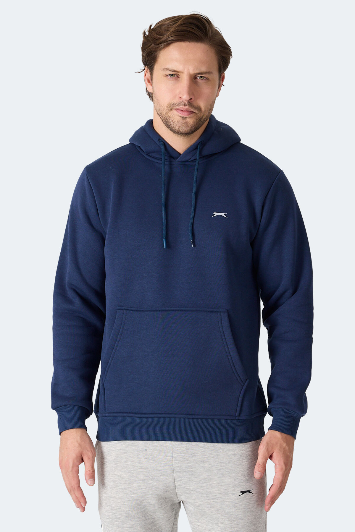 Slazenger MOONLIGHT I Erkek Kapüşonlu Lacivert Sweatshırt