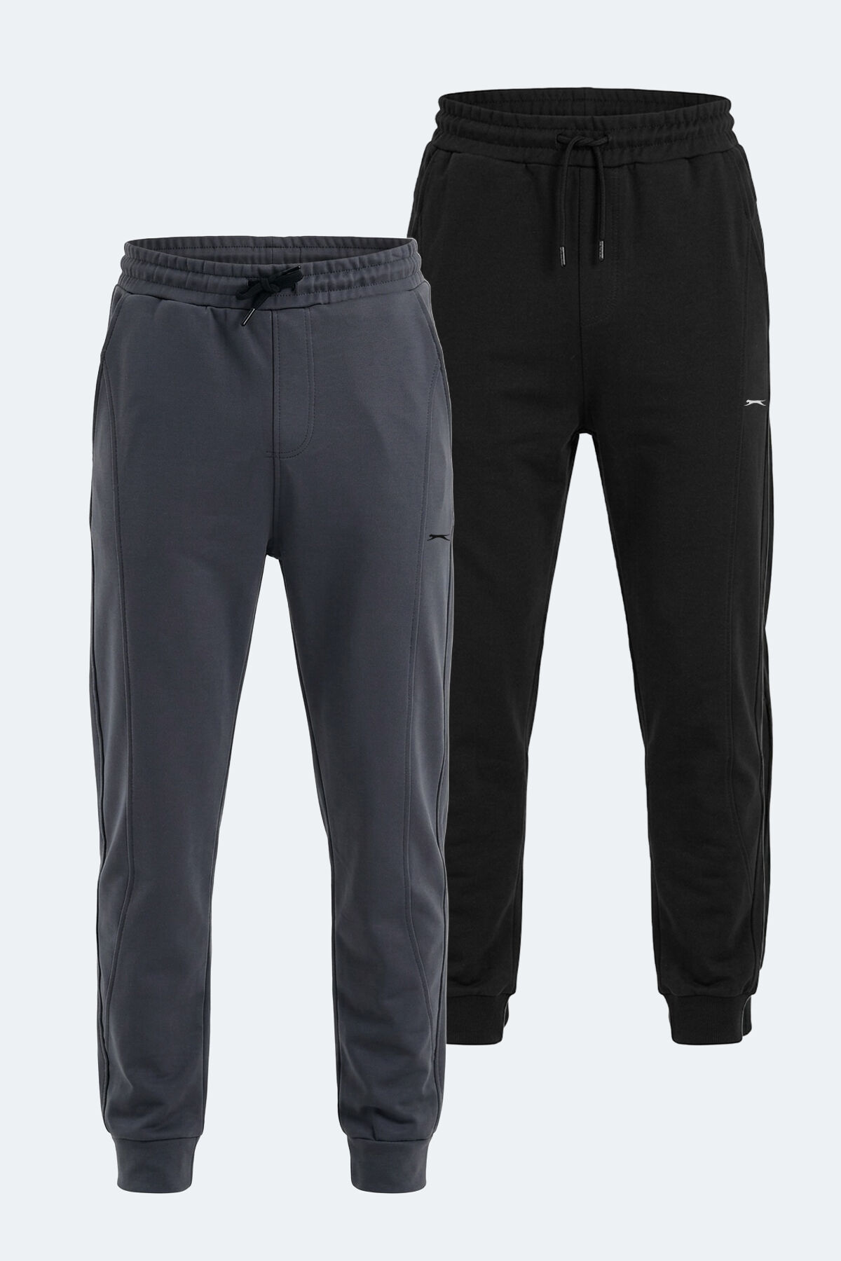 Slazenger NACIO 2 Lİ SET Erkek Cepli Siyah - Antrasit Eşofman Altı
