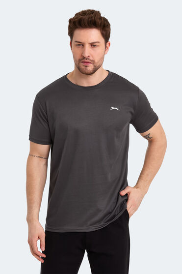 Slazenger ODALIS I Erkek Koyu Gri Tişört - 1 Alana 1 Bedava