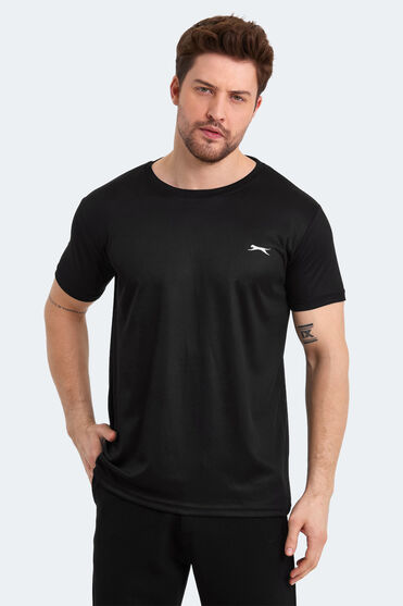 Slazenger ODALIS I Erkek Siyah Tişört - 1 Alana 1 Bedava