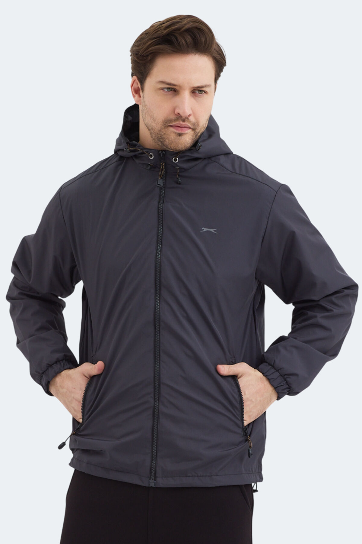 Slazenger OFANS Erkek  Koyu Gri Yağmurluk