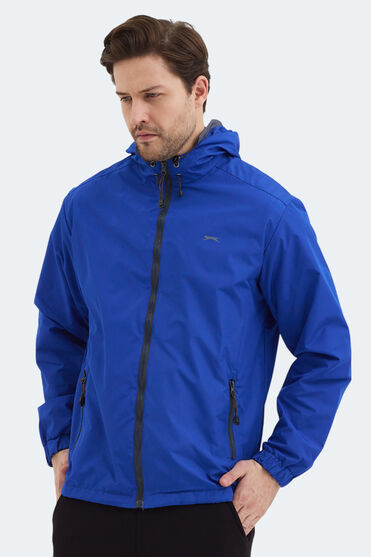 Slazenger OFANS Erkek Saks Mavi Yağmurluk | Slazenger