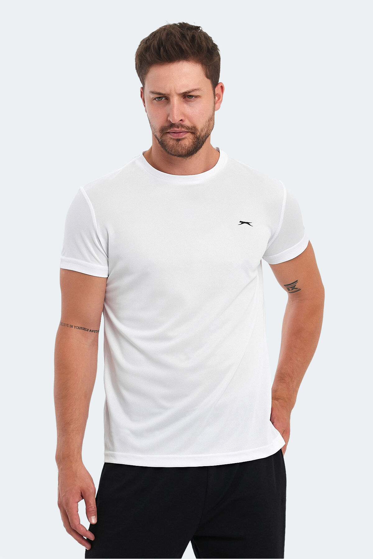 Slazenger OMAR KTN Erkek  Beyaz Tişört