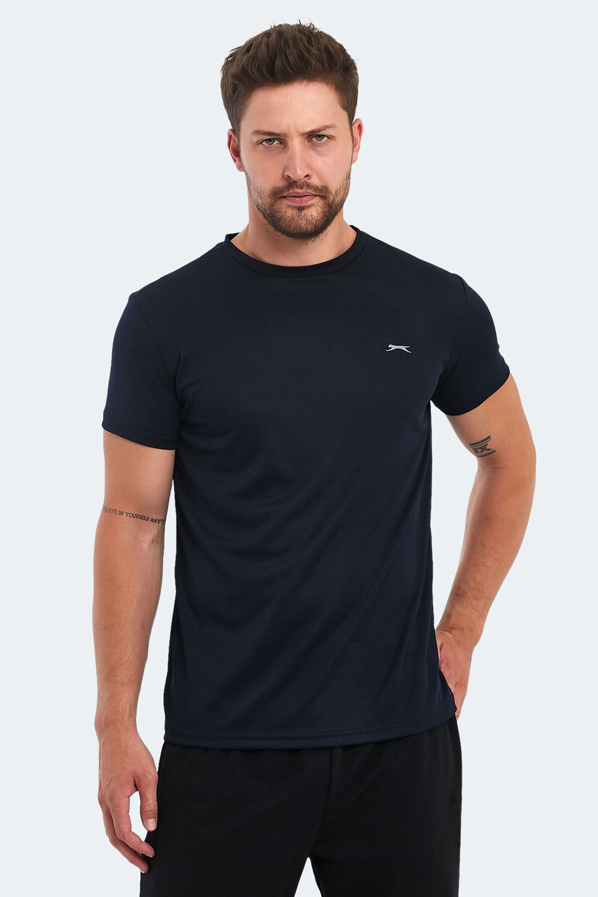 Slazenger OMAR KTN Erkek  Lacivert Tişört