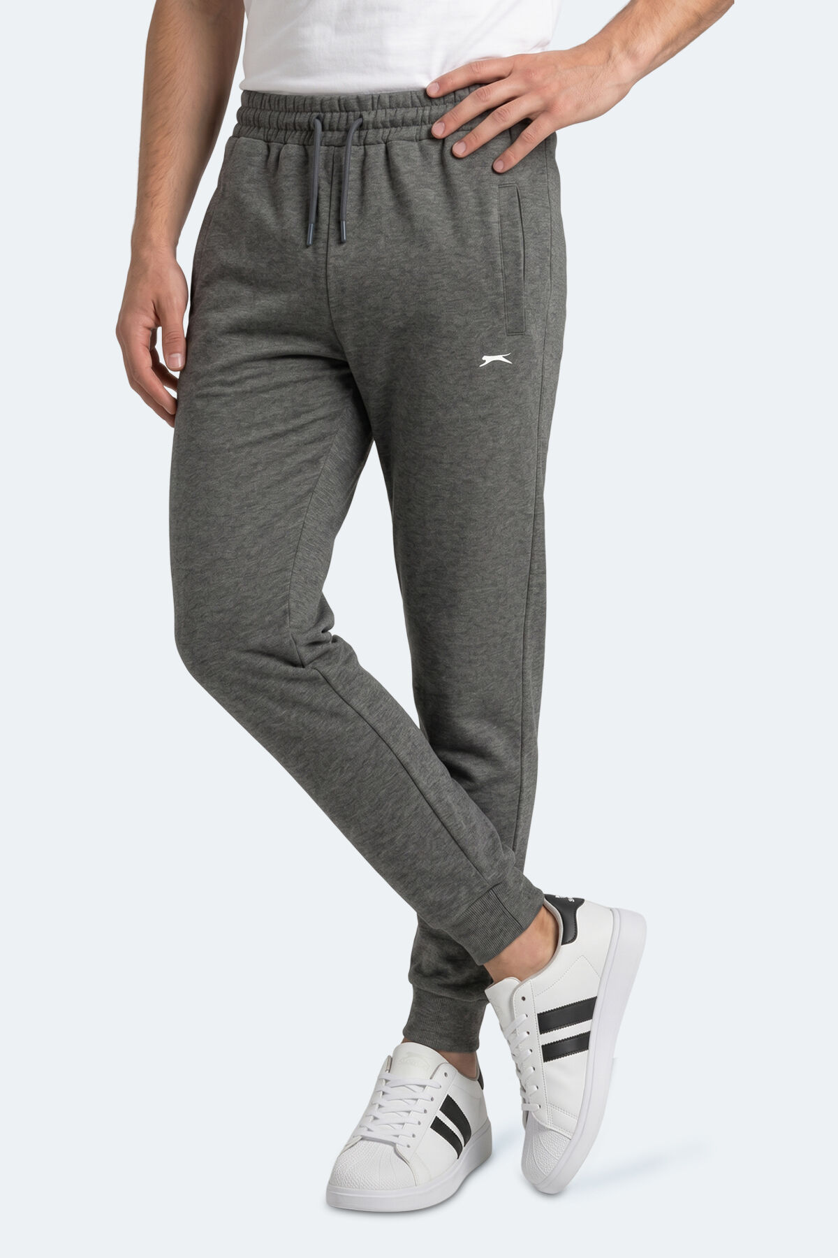 Slazenger OMIROS RBN. I Erkek Cepli Koyu Gri Eşofman Altı