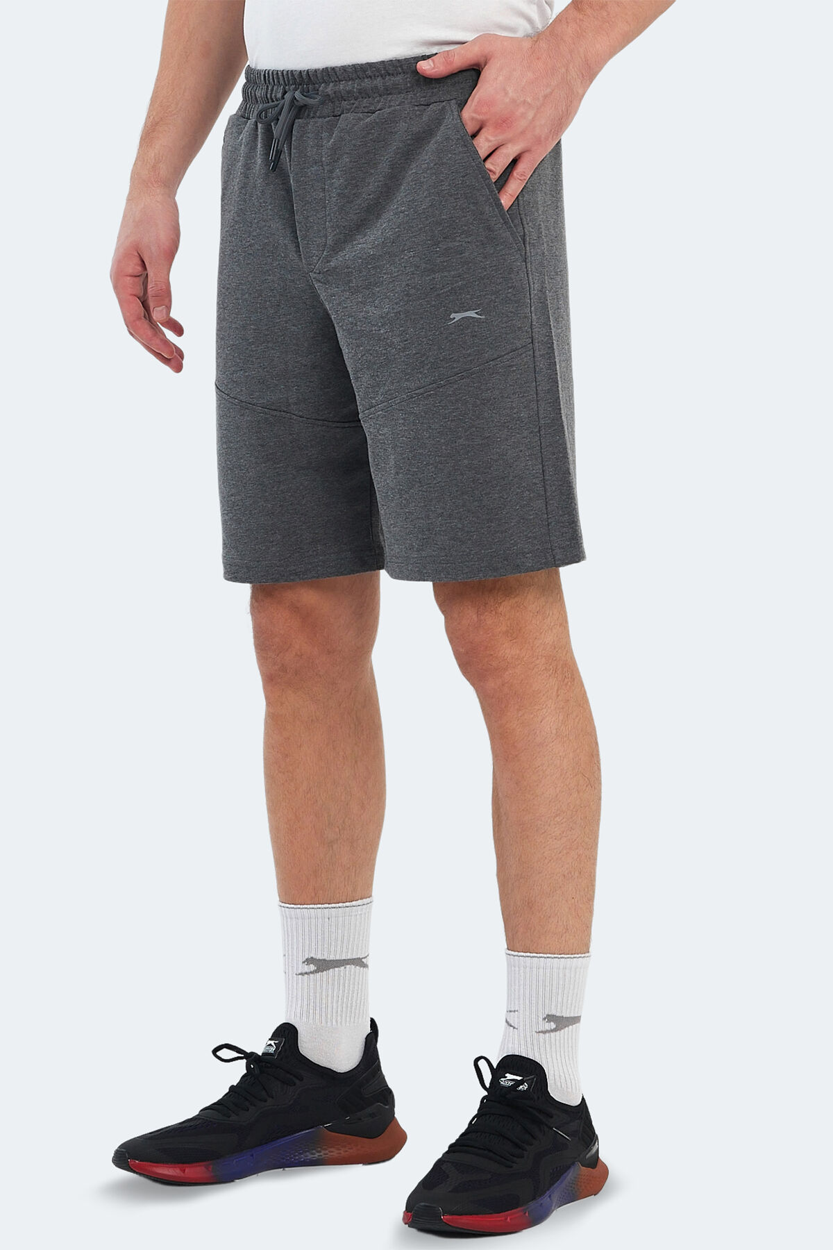 Slazenger ORIA Erkek Cepli Koyu Gri Şort