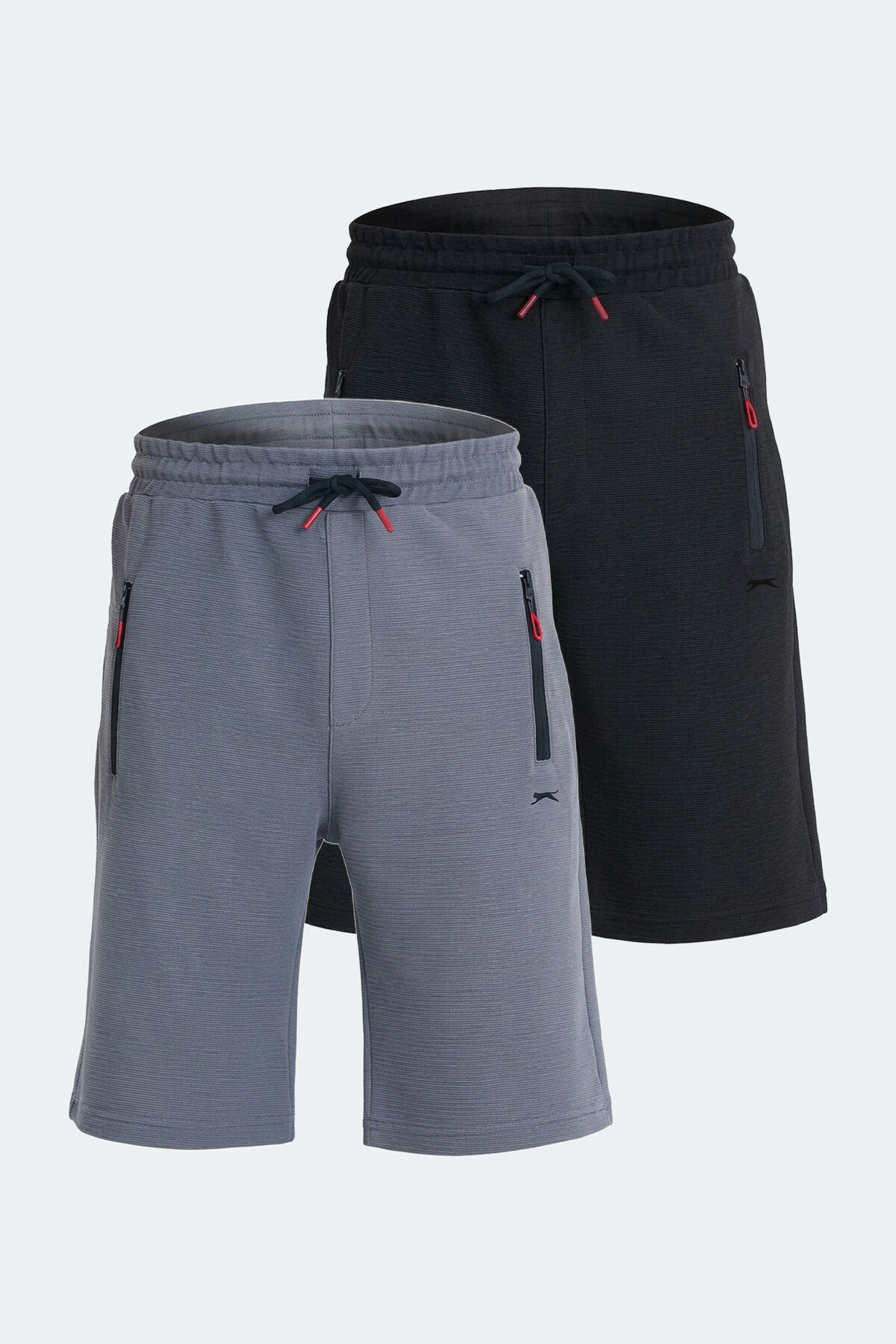 Slazenger OSAKU 2 Lİ SET Erkek  Siyah - Koyu Gri Şort