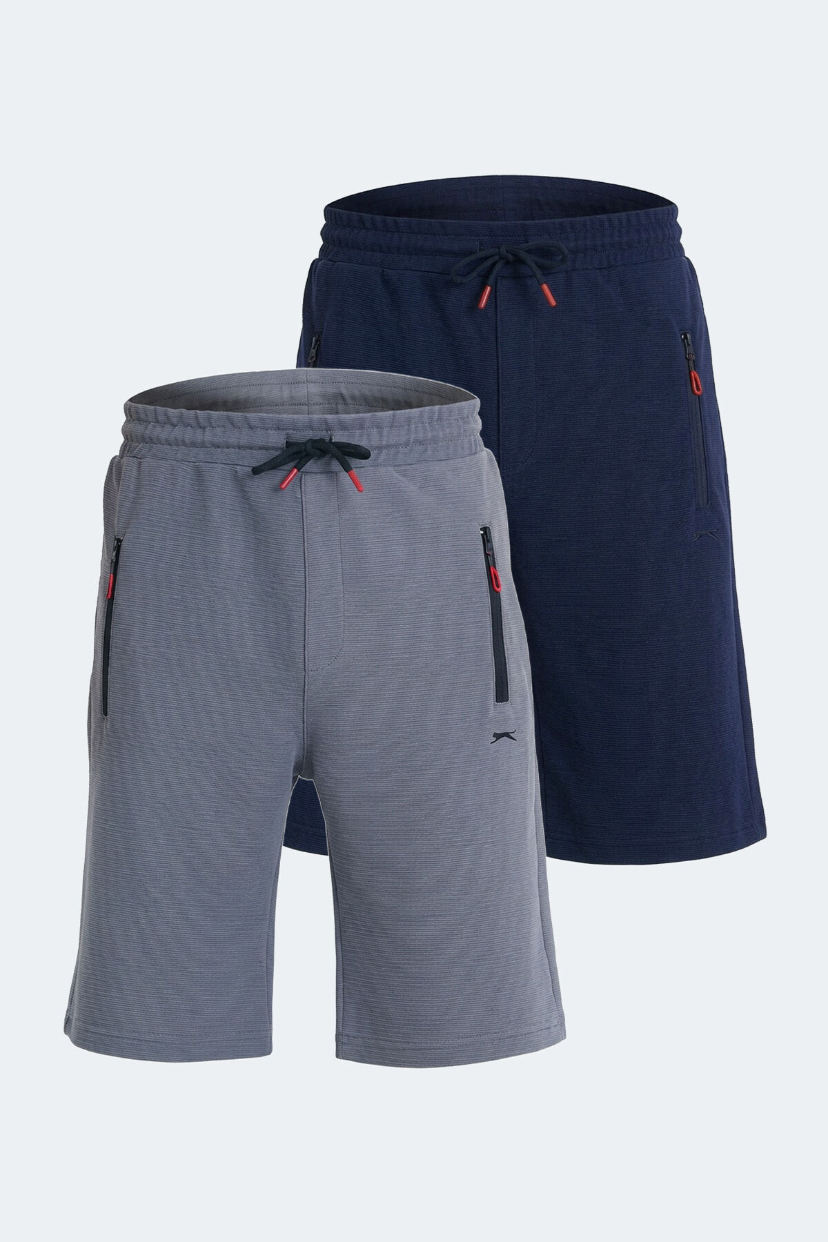 Slazenger OSAKU 2 Lİ SET Erkek  Lacivert - Koyu Gri Şort