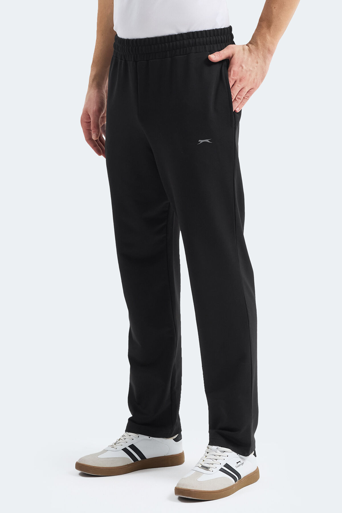 Slazenger OTEKS Erkek Cepli Siyah Eşofman Altı