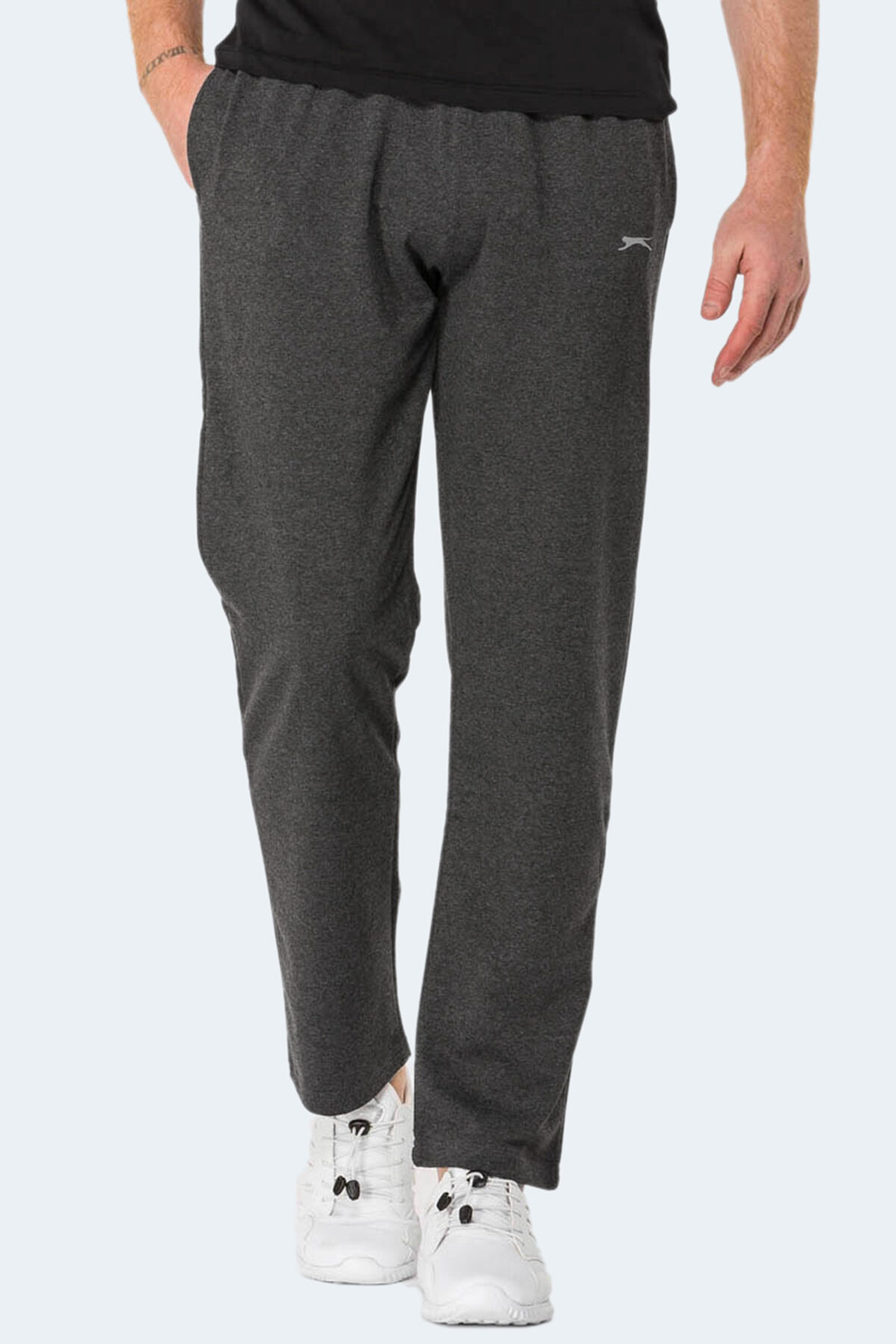 Slazenger OTEKS IN Büyük Beden Erkek Cepli Koyu Gri Eşofman Altı