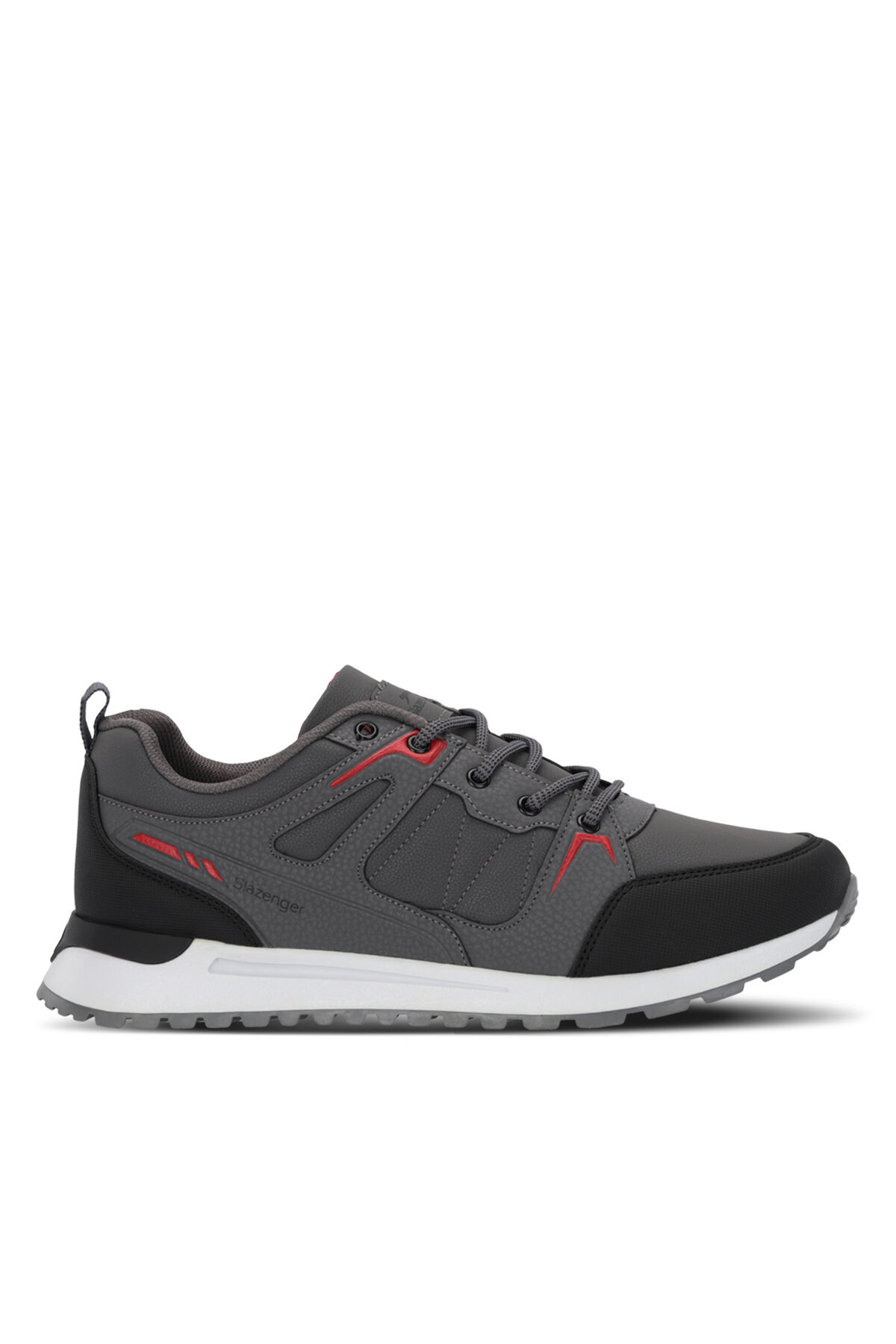 Slazenger OUTBACK I Erkek  Koyu Gri / Kırmızı Günlük Spor Ayakkabısı