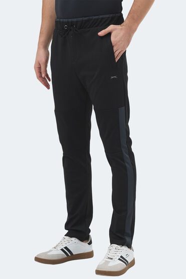 Slazenger OXFORD I Erkek Fermuar Cepli Siyah Eşofman Altı | Slazenger