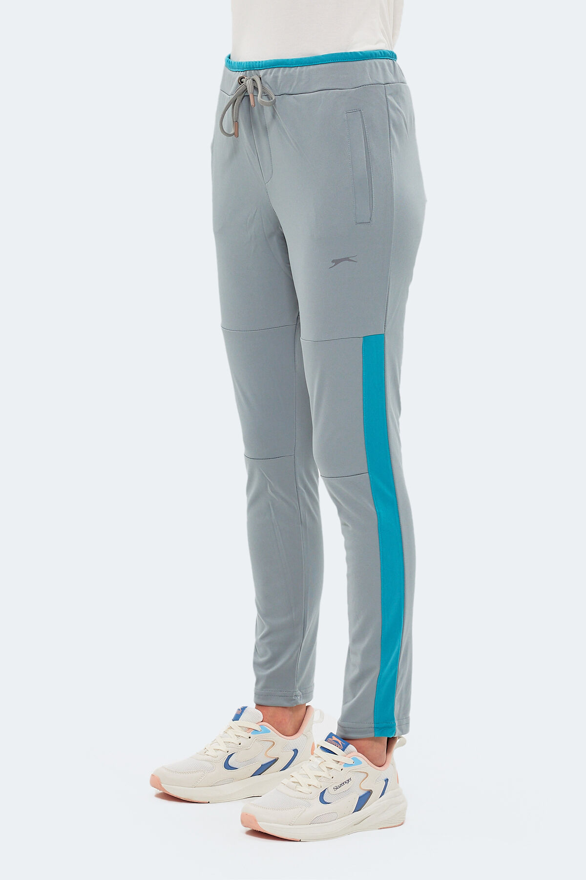 Slazenger OXFORD I Kadın Cepli slim fit Yeşil Eşofman Altı