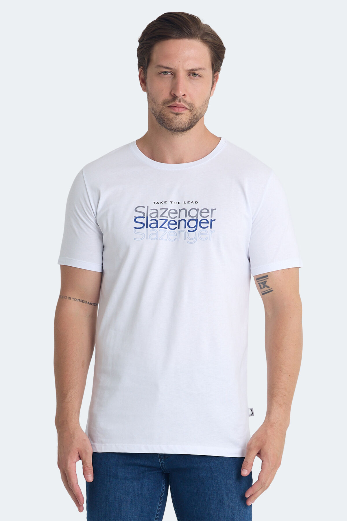 Slazenger PALLU I Erkek  Beyaz Tişört