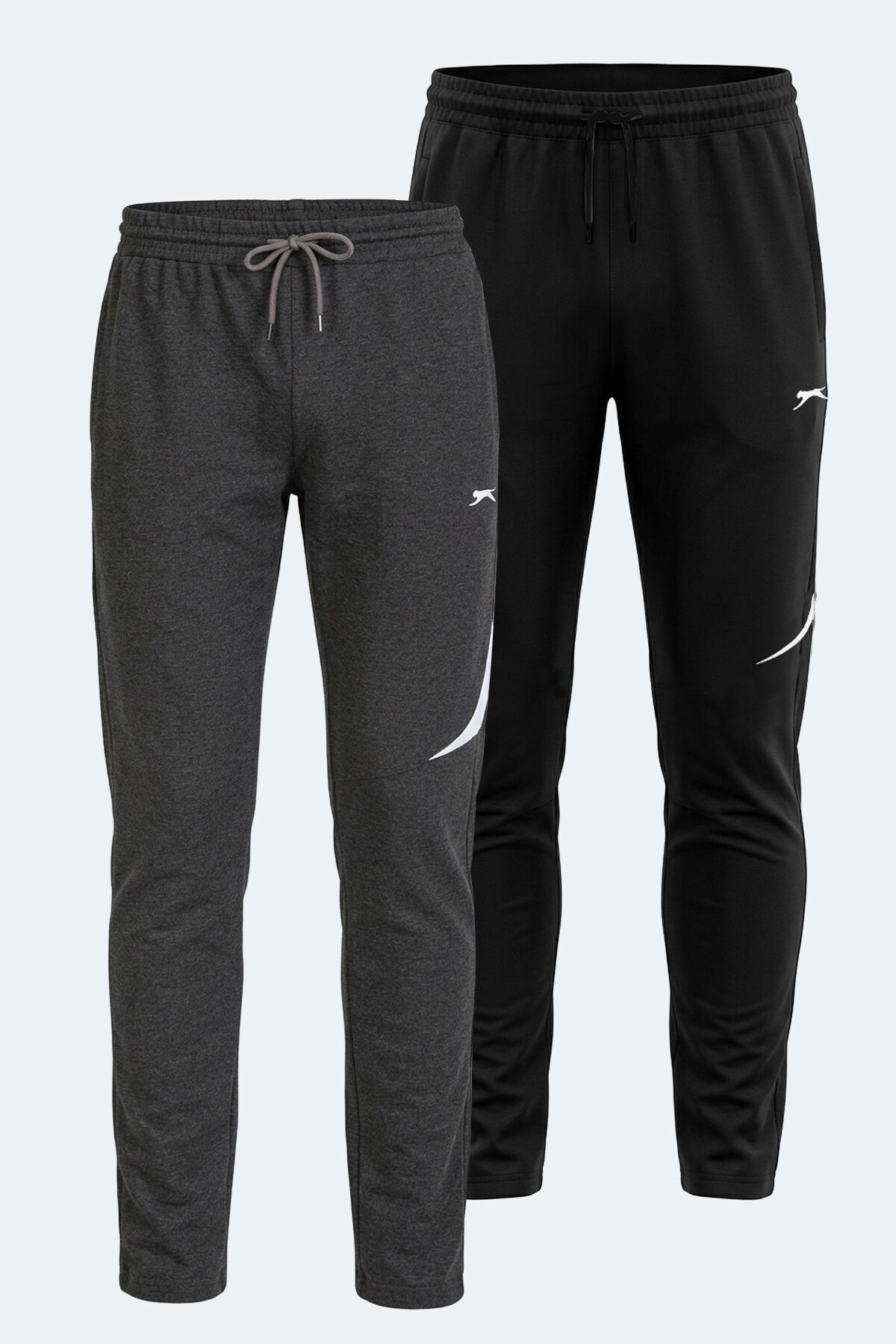 Slazenger PAPA 2 Lİ SET Erkek  Siyah - Koyu Gri Eşofman Altı