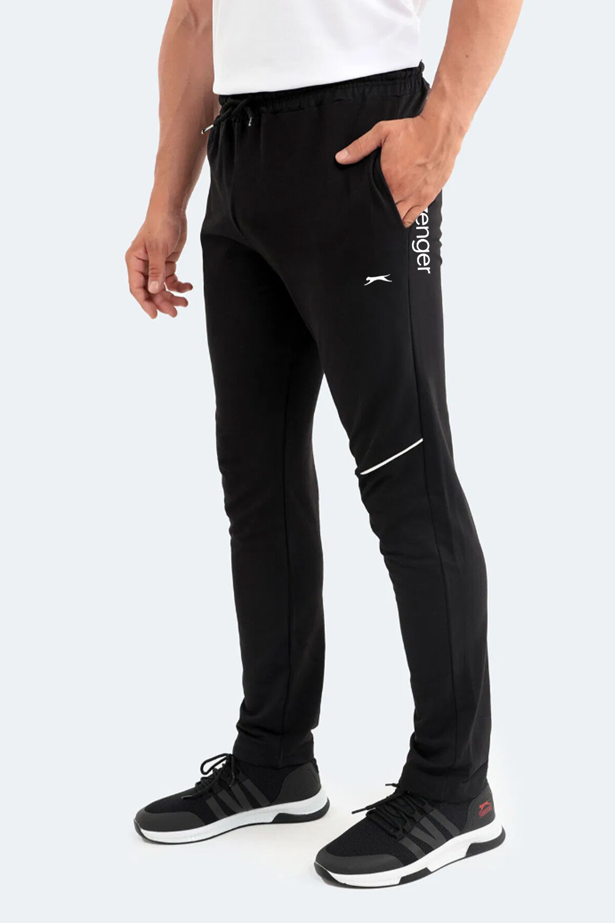 Slazenger PAPA I Erkek Cepli Siyah Eşofman Altı
