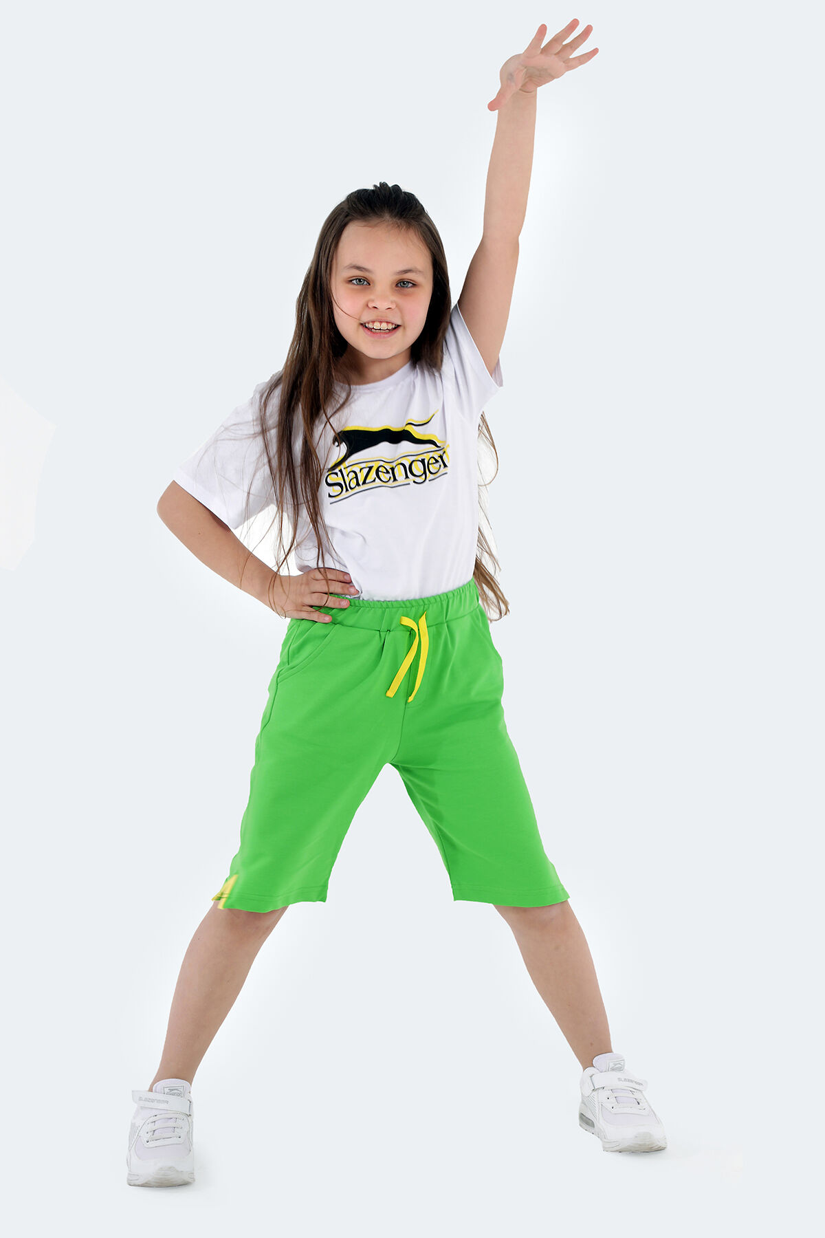 Slazenger PATTON Erkek Çocuk Cepli Yeşil Şort