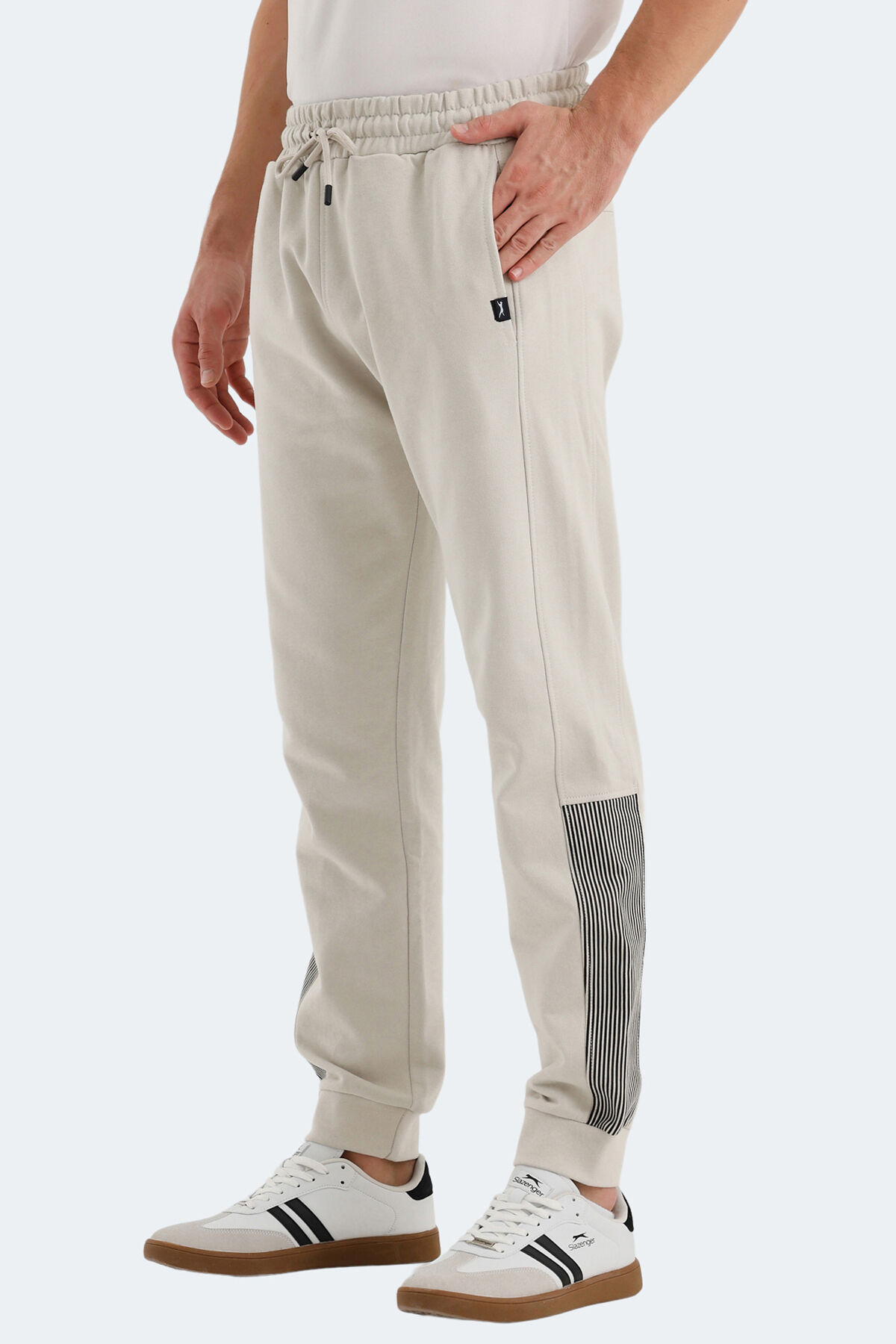 Slazenger PHILO IN Erkek Cepli Taş Gri Eşofman Altı