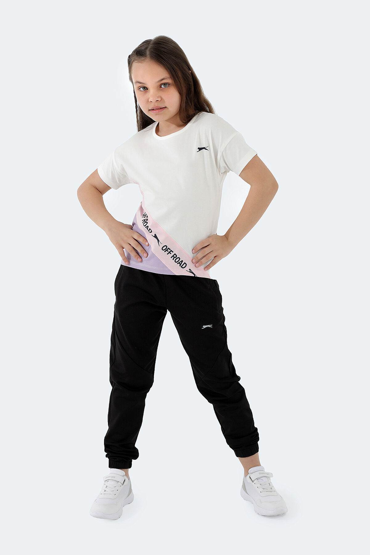 Slazenger PINA Kız Çocuk  Beyaz Tişört